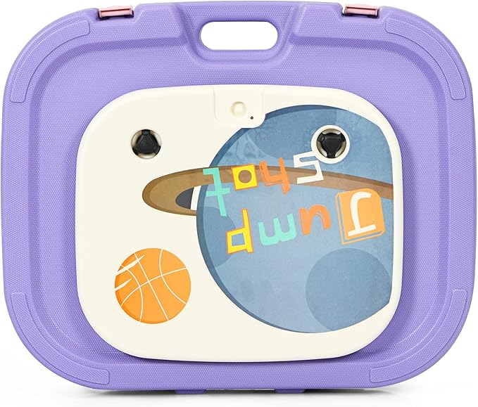 Costzon Kids Basketball Hoop, 2 in 1 Toddler Basketball Hoop Toy Set with Ring Toss & Storage Box for Boys Girls Baby, Portable Basketball Hoop Stand with Adjustable Height for Indoor Outdoor