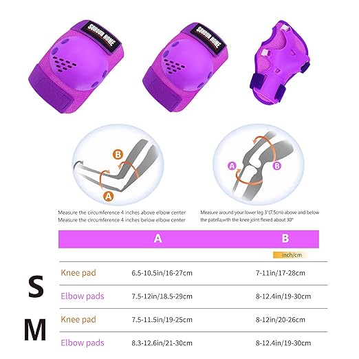 Youth/Kids Knee Pads Elbow Pads Wrist Guards Protective Gear Set for 3-15 Years Child Roller Skates, Skateboard, Cycling, Inline Skating, BMX Bike, Balance Bike, Scooter Riding and Other Outdoor Sports