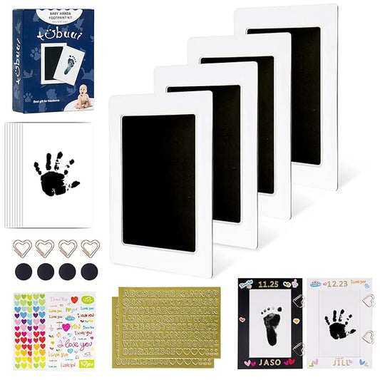 Inkless Baby Hand and Footprint Kit,Clean Touch Ink Pad for Baby Footprint Kit,No Mess Dog Paw Print Kit,DIY Footprint Ink for Baby Keepsake Gifts for Boys and Girls