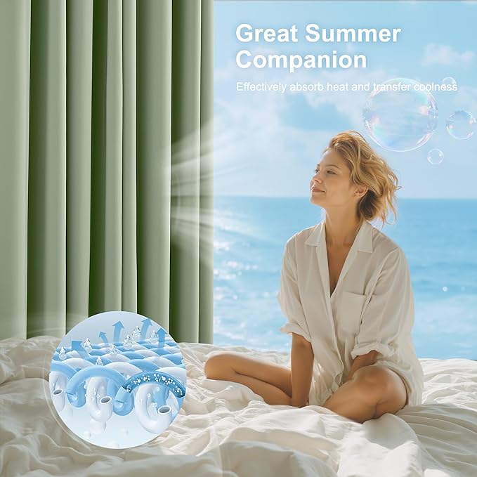 NICETOWN 100% Blackout Short Curtains for Kids Bedroom, Thermal Insulated Window Curtains 63 Inch Length 2 Panels Set, Grommet Top Drapes for Living Room, 52" W x 63" L, Olive