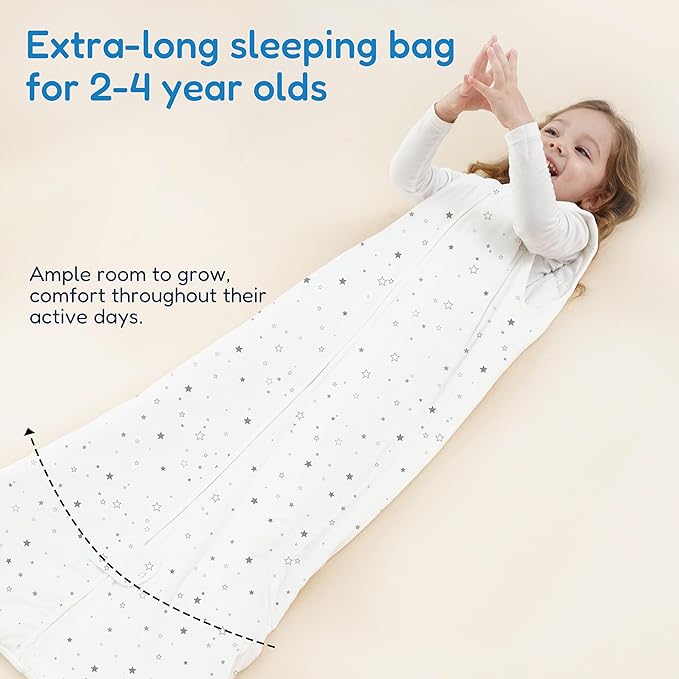 TotAha Toddler Sleep Sack 1.0 TOG, Soft Quilted Wearable Blanket Baby Sleeping Bag with 2-Way Safe Zippers for All Seasons