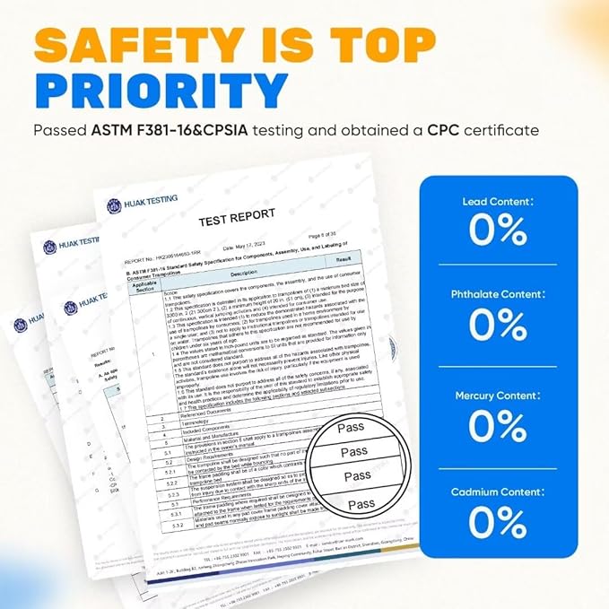 ORCC 1200LBS Weight Capacity Trampoline 16 15 14 12 10 8FT Outdoor Yard Trampolines for Kids Adults Outdoor Yard Trampolines for Kids Adults