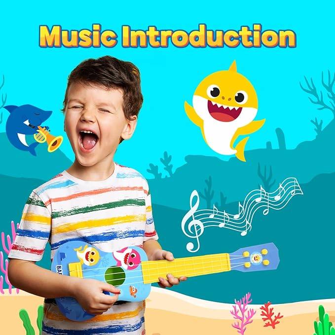 Baby Shark Kids Ukulele Musical Toys for Toddlers Party Guitar Ukulele Gift Play Instrument for Kids Boys Girls My First Musical Toy for Children