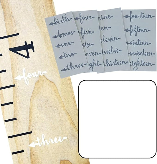 Little Acorns ADD ON - DIY Vinyl Growth Chart Ruler - Height Marker Arrows ONLY - Script - Straight