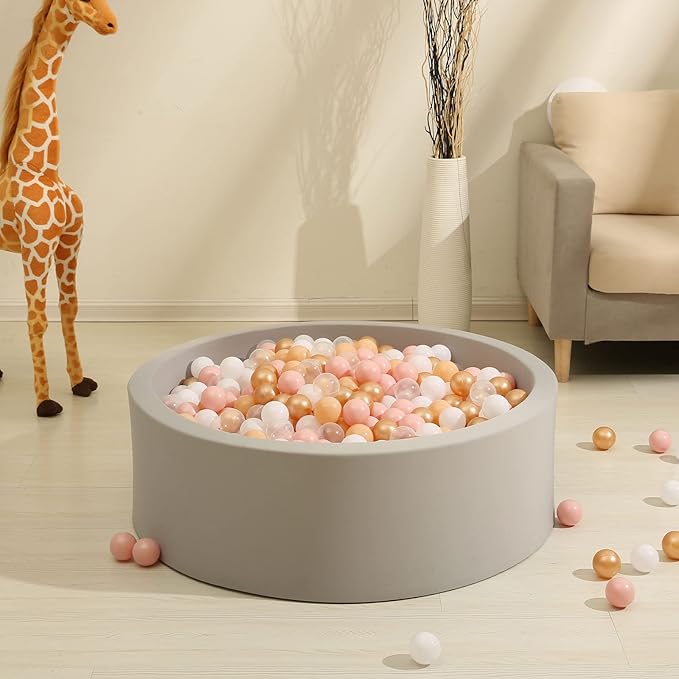 GOGOSO Ball Pits Balls for Toddlers Pack of 50 100 200 Plastics Shape Ball Non-Phthalate Non-BPA Non-Toxic 2.2-Inch Crush Proof Play Balls