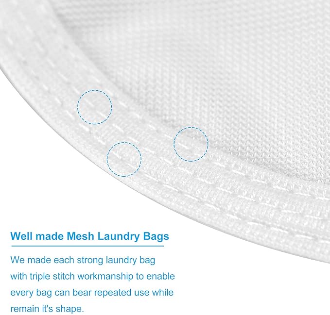 GOGOODA Delicates Laundry Bags, Fine Mesh Wash Bag for Lingerie, Underwear, Bra, Silk, Socks with Hanging Loop
