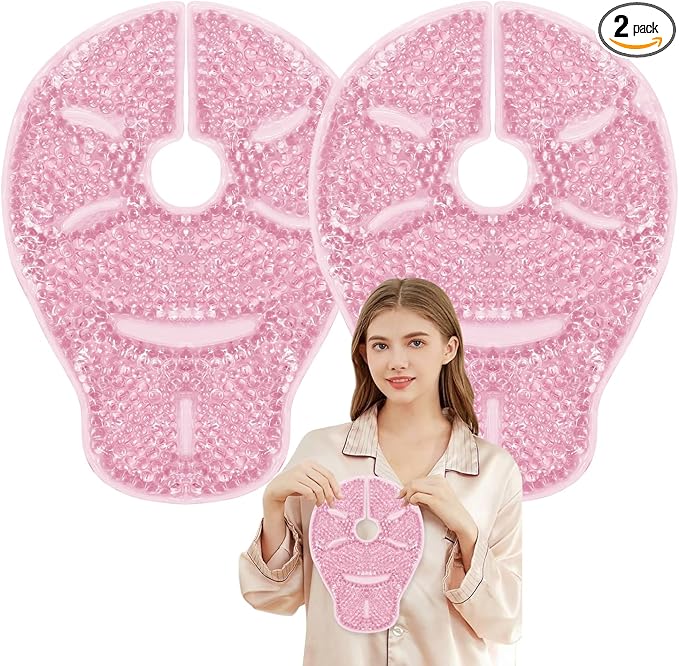 Breast Therapy Ice Packs Large Hot Cold Breast Pads, Nipple Cooling Gel Pads for Clogged Milk Duct Relief, Engorgement, Breast Augmentation Surgery, Breastfeeding Essentials for New Moms, 2 Pack