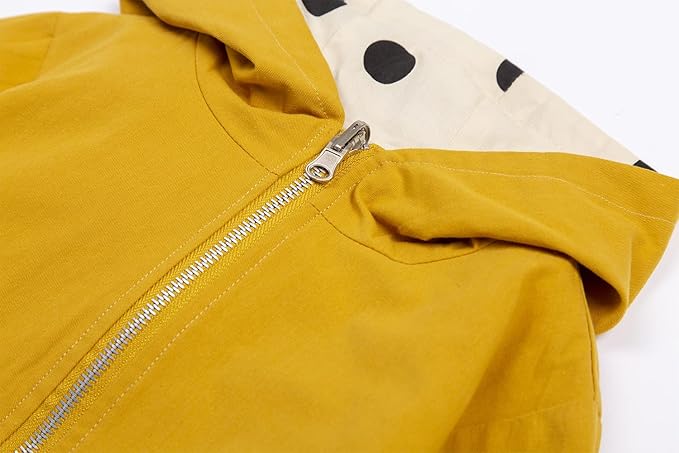 Mud Kingdom Cute Girls Hooded Jacket Reversible Full Zipper Outerwear