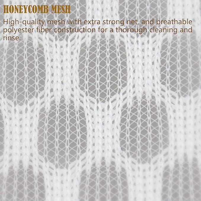 PrettyCare 3 Large (16x19inch) Mesh Laundry Bags for Delicates, Durable Honeycomb Wash Bags with Premium Zippers - Laundry Essentials Mesh Bags for Lingerie, Bras, Socks, Sweater, Travel & Organizing