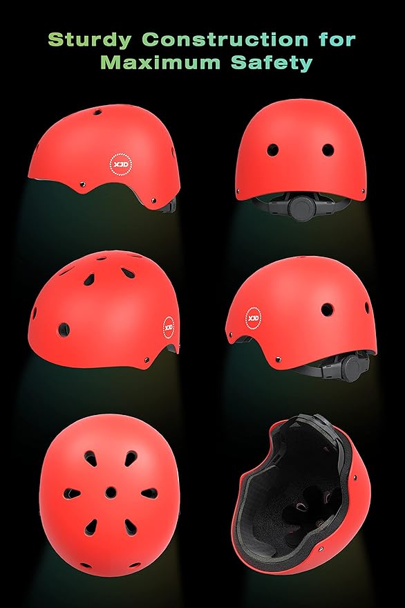 XJD Kids Bike Helmet,Multi-Sport Protective Gear Set for 3-5-8-14 Years Boys Girls with Knee and Elbow Pads Wrist Guards fit Roller Skates,Cycling,Skateboarding,Skating Scooter