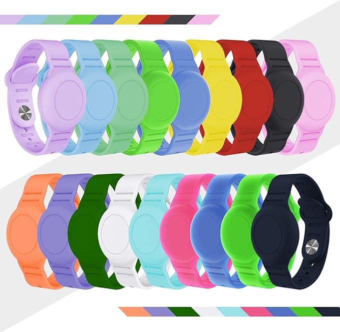 Waterproof AirTag Bracelet for Kids, Hidden Silicone Wristband for AirTag, GPS Tracker Case for Air Tag Holder Strap Band for Child Toddler, Secure Anti-Loss Protection(Mint Green)