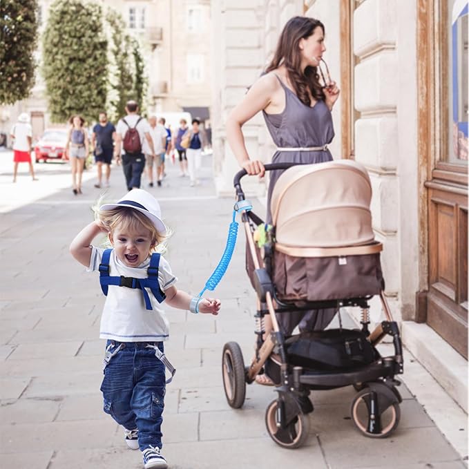 Accmor Toddler Harness Leash with Anti Lost Wrist Link, Cute Dinosaur Kids Walking Restraint Belt, Keep Child Close Hand Strap Tether for Baby Boys Girls Outdoor Travel