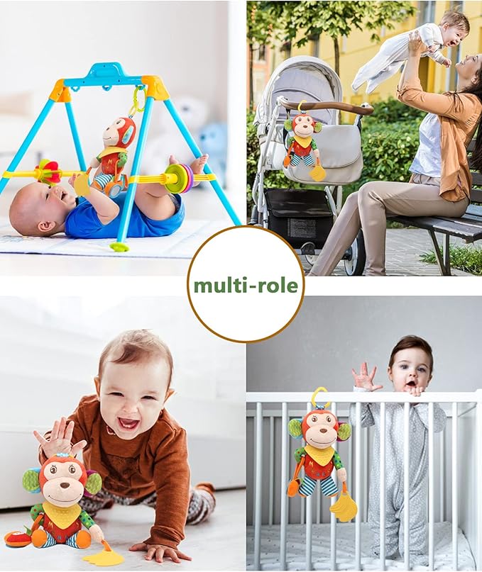 BLOOBLOOMAX Sock rattles for Babies 0-24 Months Baby Animal Foot Finder Educational Toys