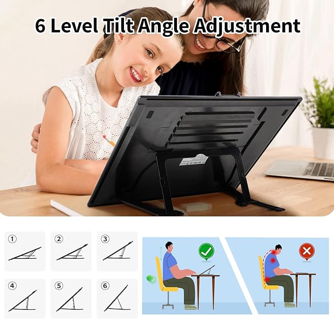 Rechargeable A3 Light Pad for Diamond Painting with Padded Case,Light Board with Stand,3 Colors Stepless Dimmable and 6 Levels of Brightness Light Box for tracing,Drawing,Sketching,Animation