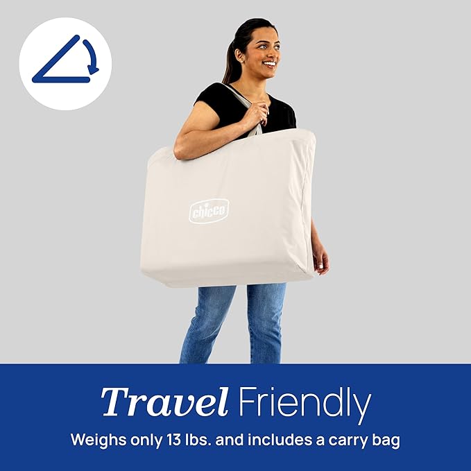 Chicco Alfa Lite Lightweight Travel Playard, Portable Playpen for Babies and Toddlers, Snap-Open/Compact Fold Design, 13 lbs., Baby Travel Essential | Midnight/Navy