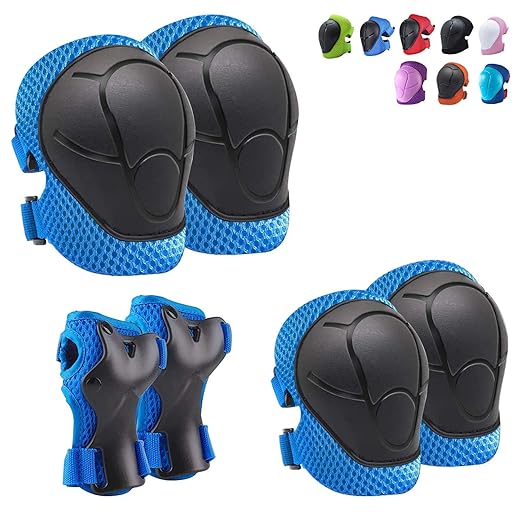 Knee Pads for Kids Knee Pads and Elbow Pads Toddler Protective Gear Set Kids Elbow Pads and Knee Pads for Girls Boys with Wrist Guards 3 in 1 for Skating Cycling Bike Rollerblading Scooter