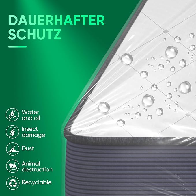 ZCHENBS® – Mattress Bags for Moving and Storage,Mattress Bag with Zippers,5 Mil Ultra-Thick Bed Bag,Waterproof,Anti-Tear,Heavy-Duty Mattress bag (Tansparent/Green, Crib-(1 Pack))