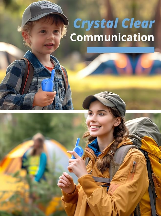 Walkie Talkies for Kids Rechargeable, 3 4 5 Year Old Boy Girl Gifts, 2 Pack Birthday Gifts for 3 4 5 6 7 8 Year Old Boys, Toddler Toys for Indoor Outdoor Games
