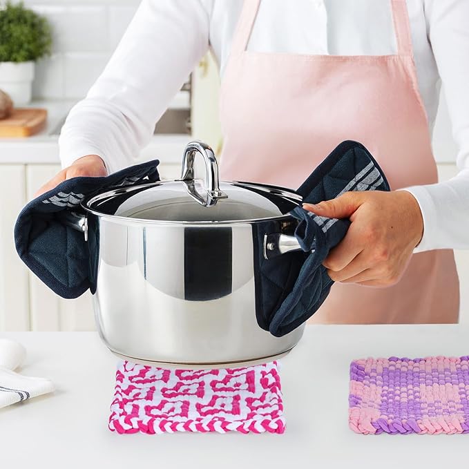 Pro 10 Inch Potholder Loom Kit for Kids & Beginners, Large Weaving Loom Crafts for Girls Age 6-12 Year Old & Adults, Gift Ideas for Birthday & Christmas, 112 Delicate Loops to Make 2 Pot Holders