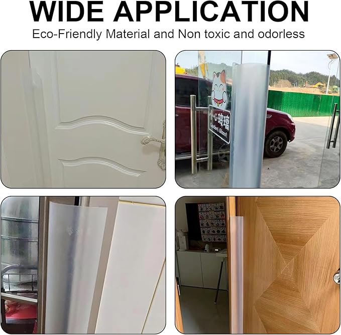 2 PCS Door Pinch Guard for Baby Proofing, Door Protector for Kids Finger Pinch Guard, Door Hinge Cover Door Jam Shield for Child Safety (Frosted 47.24 x 6.69inch)