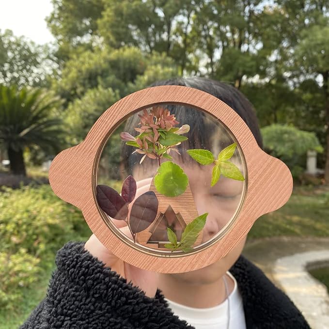 2PCS Natural DIY Kaleidoscope Kit, Outdoor Classic Handmade Education Toys, Magic Wooden Rotating Kaleidoscope Making Set, Best Gift for Nature Lovers (2 Pcs Planets)