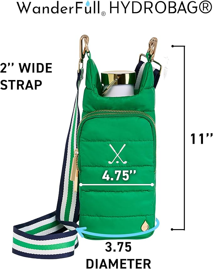 WanderFull® Original HydroBag® Collection, Water Bottle Holder w/Strap & Phone Pocket, Hands-Free Crossbody Water Bottle Bag