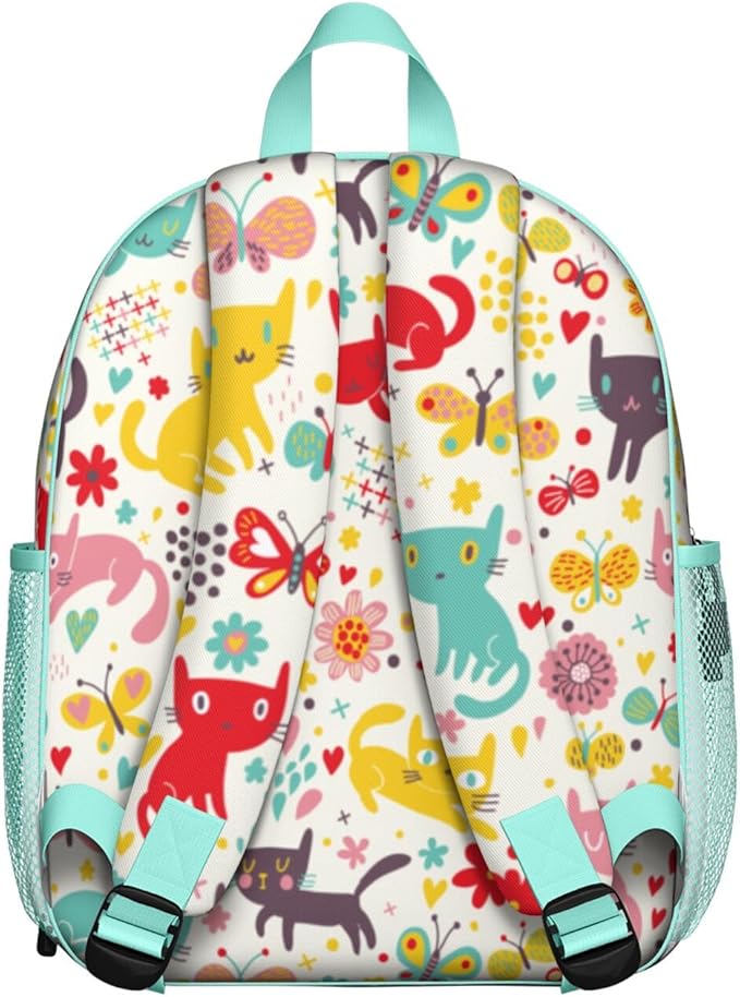 Toddler Backpack for Girls 3-8: Preschool Kindergarten Backpack - Cute Kids Backpacks for Girls-Cute Cat