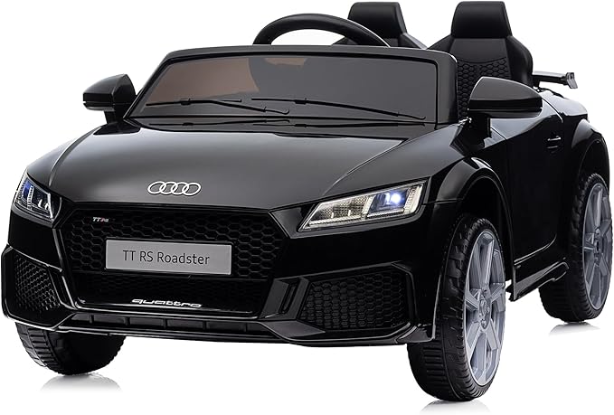 Licensed Audi Electric Kids Car, 12V Kids Ride-on Toy Car for Toddlers w/Remote - Black