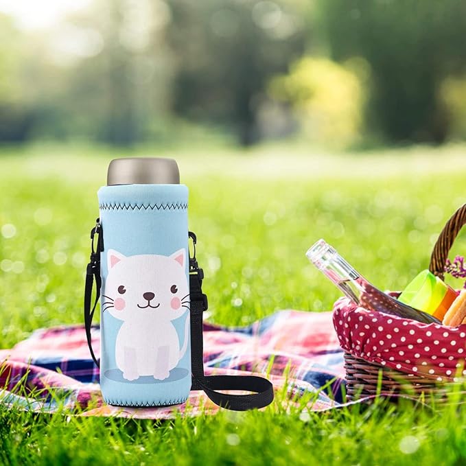 AUPET Water Bottle Bag Carrier,24oz/32oz Insulated Neoprene bottle Sling Holder Case Pouch Cover for 1000ML/750ML Bottles with Shoulder Strap for walking