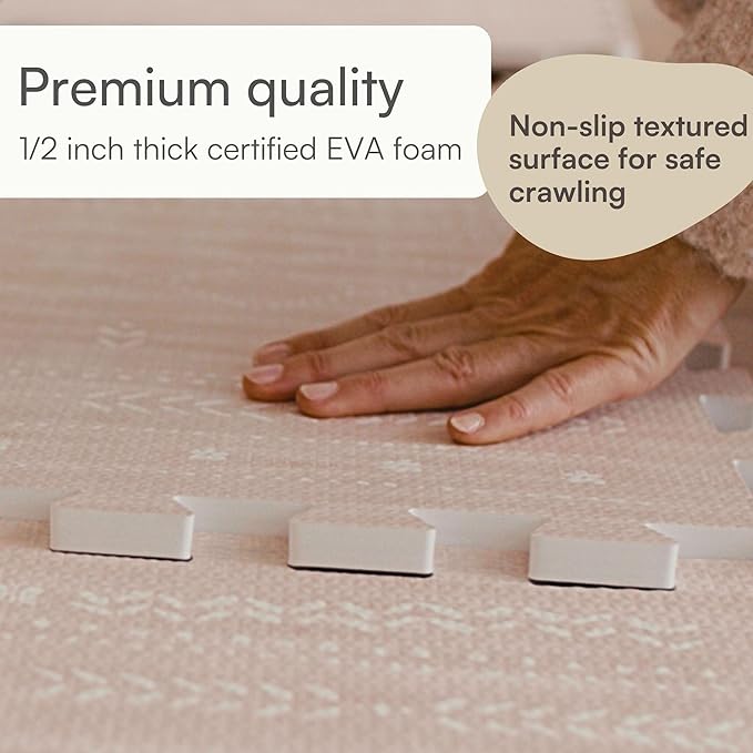 Lillefolk Baby Play Mat for Floor – 4x6ft Dusk | Soft Non Toxic Premium EVA Foam Tiles for Tummy Time, Crawling & Playroom – Waterproof Interlocking Floor Mat for Babies & Toddlers (6 Tiles)