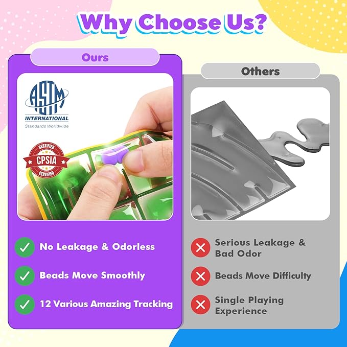 12-Pack Sensory Maze Fidget Toys for Kids & Adults: Quiet Squishy Calming Tools for Autism Children - Anxiety Fidgets for Travel & Office - Classroom Must Haves & Treasure Rewards Party Favors