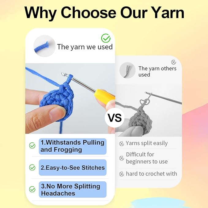 Utook Crochet Kit for Beginners, Crochet Vegetable Kit,Beginner Crochet Kit for Adults and Children, with Instructional Videos and Paper Tutorials, Handmade Crafts, Holiday Gifts (Koala)