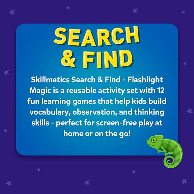 Skillmatics Preschool Learning Activity - Search and Find Flashlight Magic, Educational Game for Kids, Toddlers Who Love Toys, Art & Craft Activities, Gifts for Girls and Boys Ages 3, 4, 5, 6