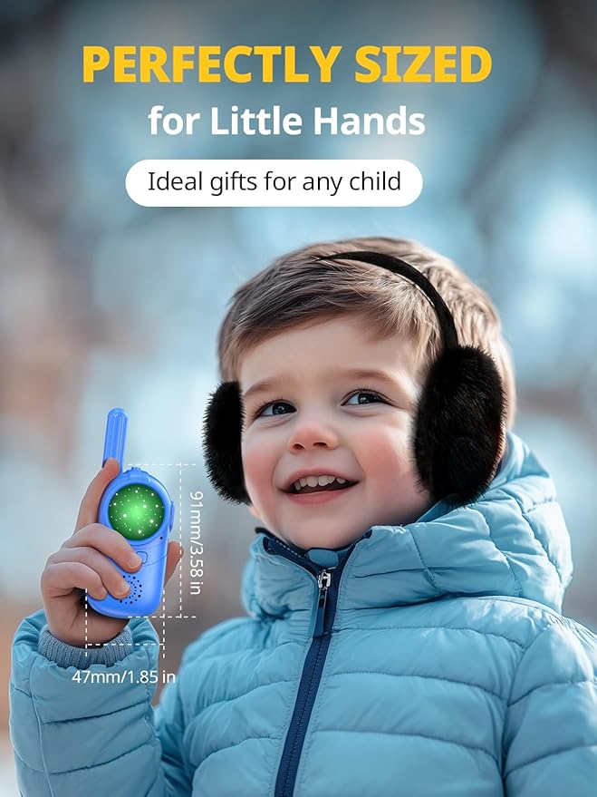 Walkie Talkies for Kids Rechargeable, 3 4 5 Year Old Boy Girl Gifts, 2 Pack Birthday Gifts for 3 4 5 6 7 8 Year Old Boys, Toddler Toys for Indoor Outdoor Games