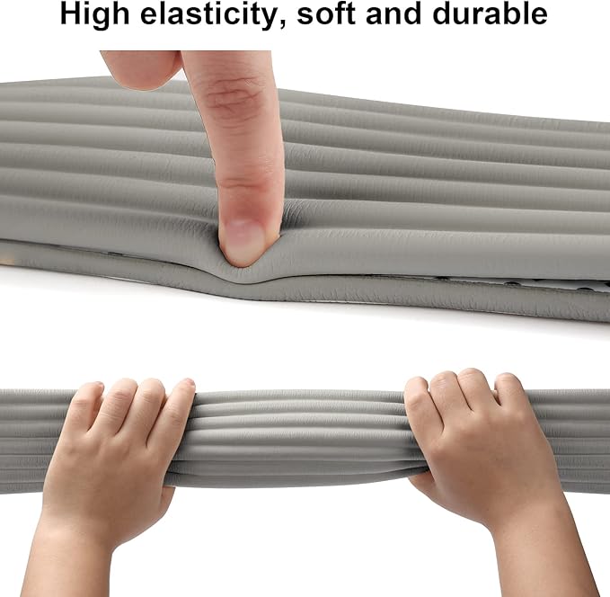 Baby Proofing Edge Protector 6.6 feet with 3M Strong Adhesive Pre-Taped, Baby Proof Padding Extra Wide Edge Safety Guards for Sharp Edges, Table, Desk- Grey