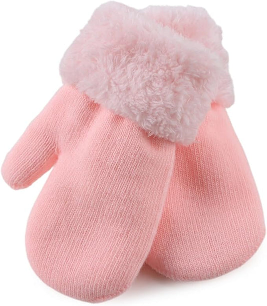 PESAAT Baby Girl Mittens Fleece Toddler Boy Mittens Warm Kids Winter Gloves Unisex Cold Weather Baby Gloves