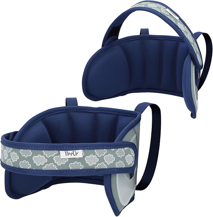 NAPUP Child Head Strap for Car Seat – Adjustable Polyester Carseat Head Support for Toddler (Dark Blue)