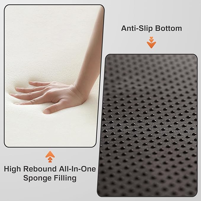 Modern Bean Bag Chair, Large Bean Bag Couch for Adults with Memory Foam Filled, Soft Faux Bunny Fur Lazy Chair for Living Room Bedroom Dorm Apartment, No Assembly Required, Grey