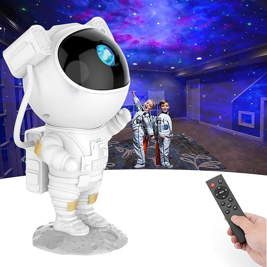 SFOUR Astronaut Galaxy Projector Night Light，Lights for Bedroom,Kids Room Decor Aesthetic, Adjustable Head Angle,Gift for Kids Adults Home Party Ceiling Decor，Christmas Gift