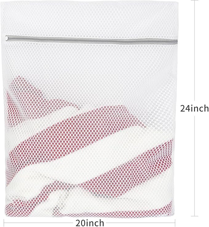 Lingerie Bags for Washing Delicates, Mesh Laundry Bags for Washing Machine. 2Pcs(20" x 24").