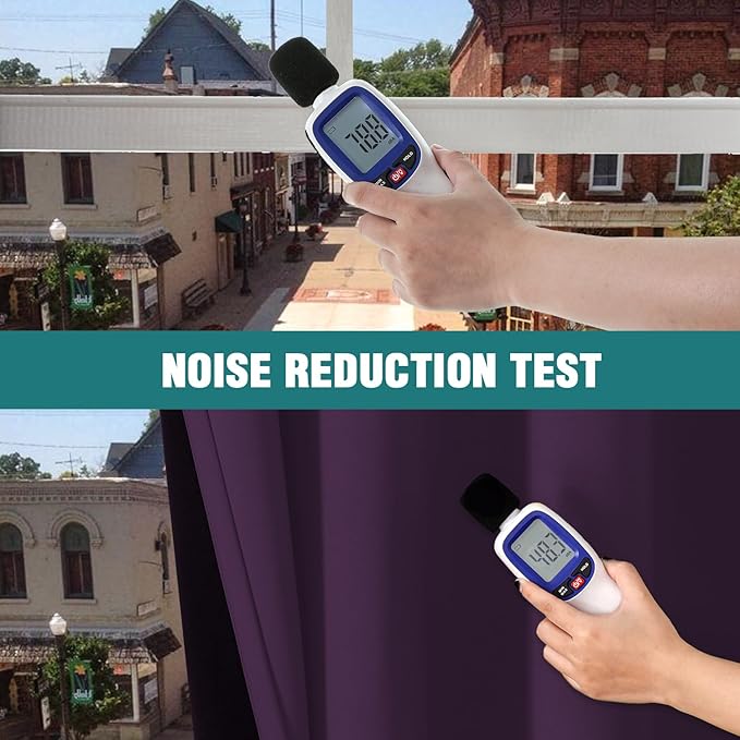 ChrisDowa 100% Blackout Curtains 80 inch Long for Bedroom with Black Liner, 2 Thick Layers Total Blackout Thermal Insulated Grommet Window Curtains 2 Panels Set (Royal Purple, 52 x 80 Inch)