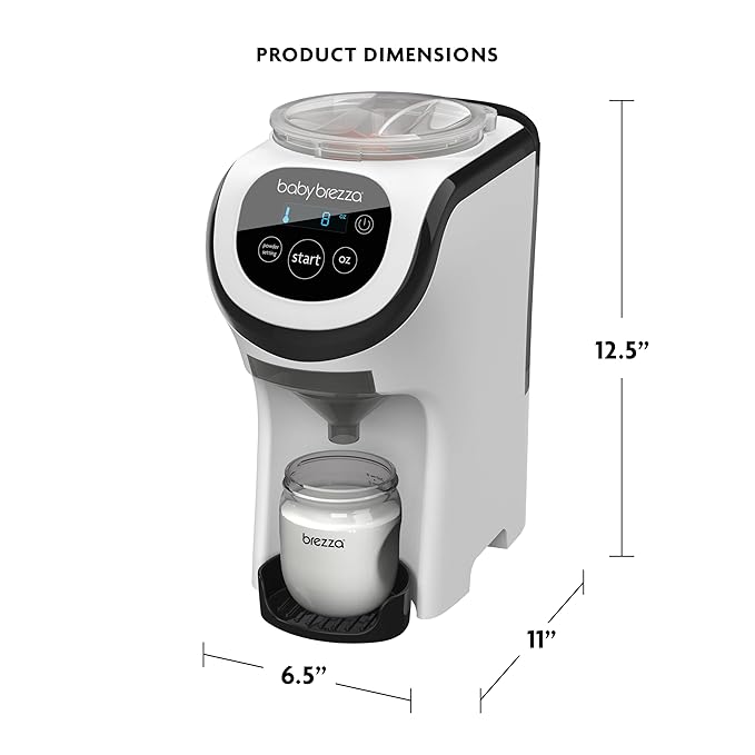 Baby Brezza Formula Pro Mini Baby Formula Mixer Machine Fits Small Spaces and is Portable for Travel– Bottle Makers Makes The Perfect Bottle for Your Infant On The Go, White
