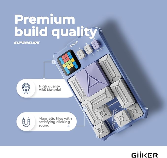 GiiKER Super Slide Puzzle Games, Original 500+ Challenges Brain Teaser Puzzle, Toys for Kids, Travel Games Birthday Gifts Easter Stocking Stuffers for Boys Girls, Activities for Road Trips - Lavender