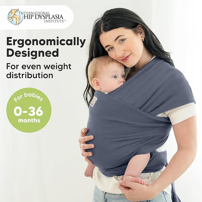 KeaBabies Baby Wrap Carrier - All in 1 Original Baby Carrier Newborn to Toddler Sling, Easy to Wear, Hands Free Bonding, Lightweight, Breathable Infant Wraps (Raven)