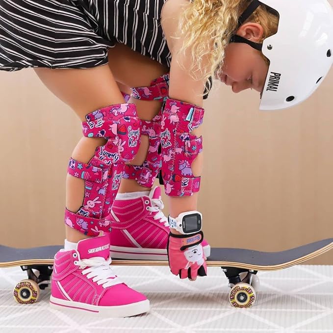 Soft-Style Kids Knee and Elbow Pads with Bike Gloves, Flexible Impact-Resistant Gear for Ages 2-11, Designed for Balance Bikes, Roller-Skating, and Skateboarding