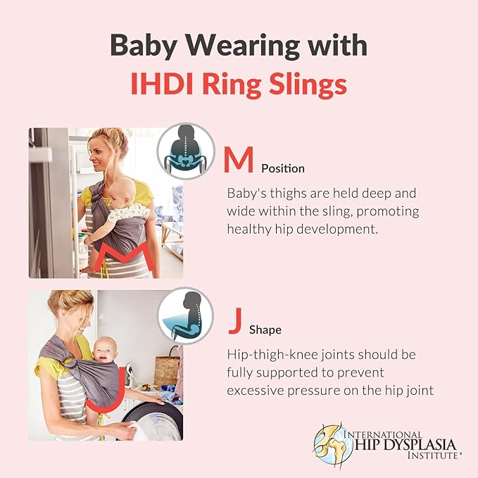 Mamaway Baby Ring Sling - Newborn Sling (Supports up to 165lbs), IHDI Certified, Rayon & Linen Made, Soft & Breathable, Nylon 66 Safety Rings, Storage Pocket Design, Navy