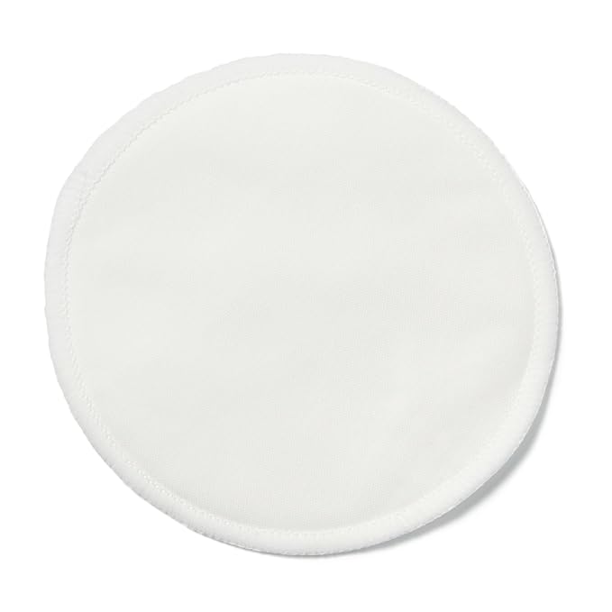 Dr. Brown's Reusable Breast Pads for Breastfeeding, Washable Nursing Pads with Laundry Bag, Day & Night Absorption, 8 Count