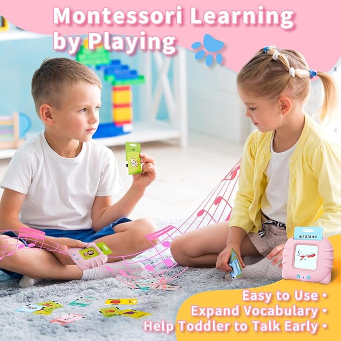 Toddler Toys Talking Flash Cards for 1 2 3 4 5 6 Year Old Boys and Girls, Autism Sensory Toys for Autistic Children, Learning Educational Montessori Speech Therapy 248 Sight Words Kids Gifts