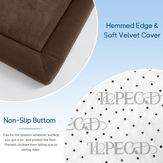 Baby Play Mat for Floor Tummy Time Mat Nursery Rug Muscle Mat Area Rug Playroom Rug Tatami Mat 6'7"x6'7" Memory Foam 1.3" Thick Crawling Mat for Babies,Toddlers, Infants, Kids,Floor Mat,Coffee