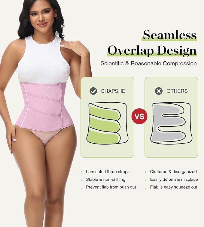 SHAPSHE Waist Trainer for Women Postpartum Recovery Wrap Waist Cincher Corset Shapewear Belly Band